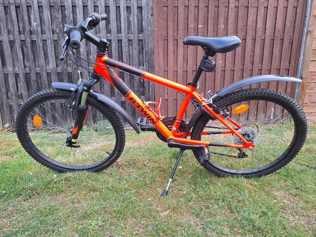 Fiets 24 inch, Fietsen en Brommers, Ophalen, B,twin, Handrem, Gebruikt