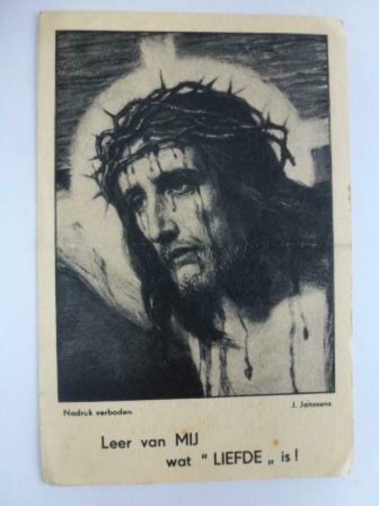 bidprentje leer van Mij wat liefde is, Verzenden, Bidprentje