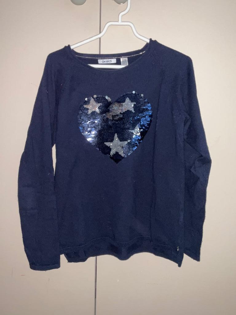 Pull Okaidi fille 140, Enfants & Bébés, Enlèvement ou Envoi, Utilisé, Fille, Pull ou Veste