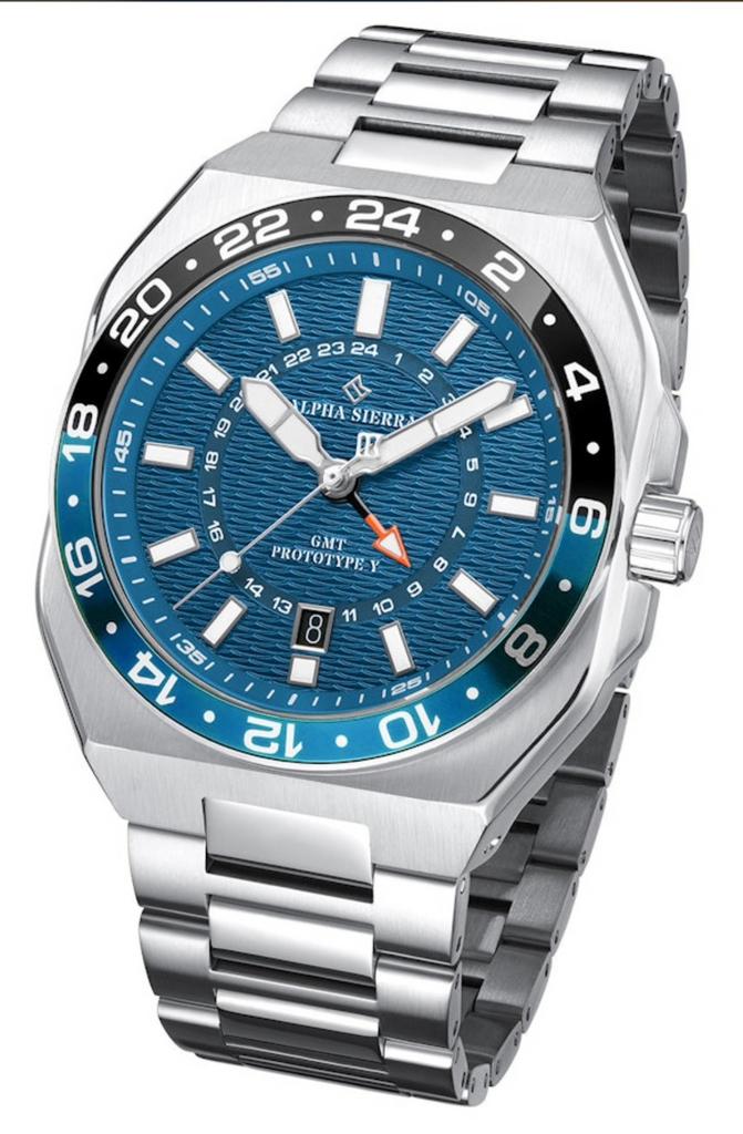Horloge van het merk alpha sierra, Autres marques, Enlèvement ou Envoi, Acier, Acier