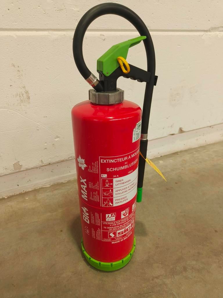 Extincteur à mousse sans fluor 9 litres, Sicli, Comme neuf, Enlèvement, Onbekend
