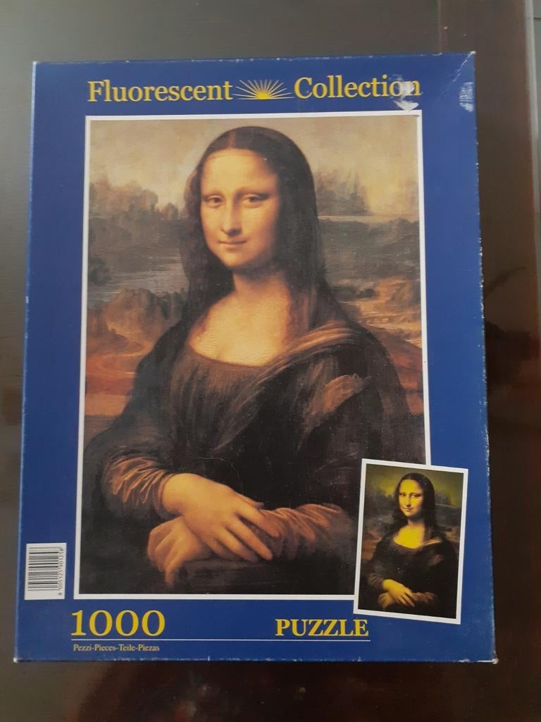 Puzzel Leonardo Mona Lisa 1000 stukjes, Ophalen of Verzenden, Gebruikt