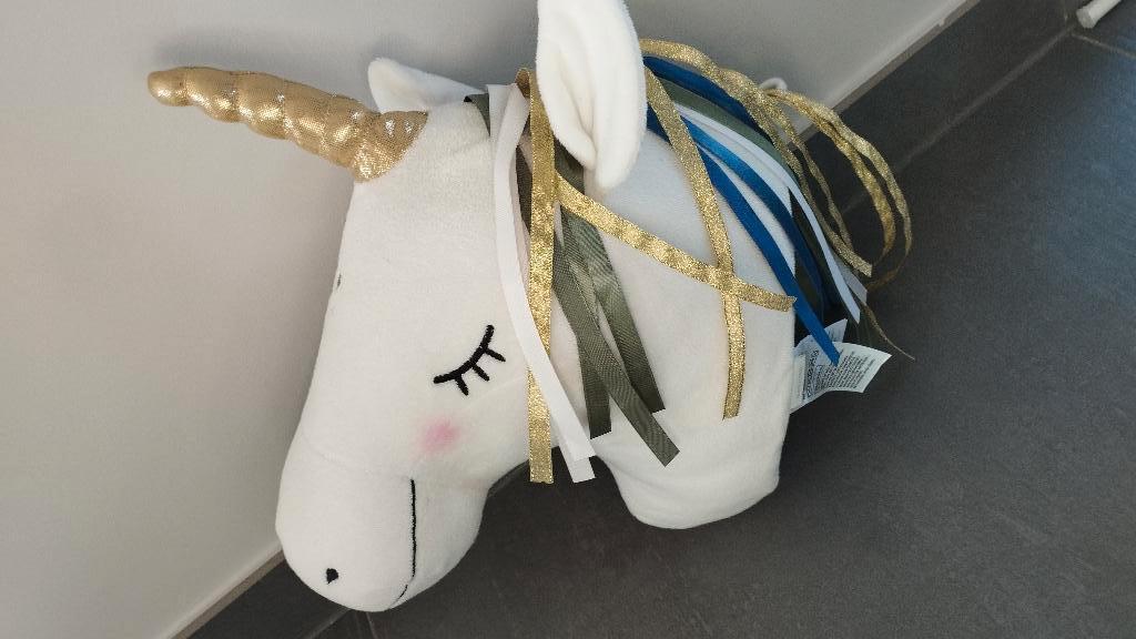 Unicorn / eenhoorn hoofd voor aan de muur, Ophalen, Zo goed als nieuw, Wanddecoratie