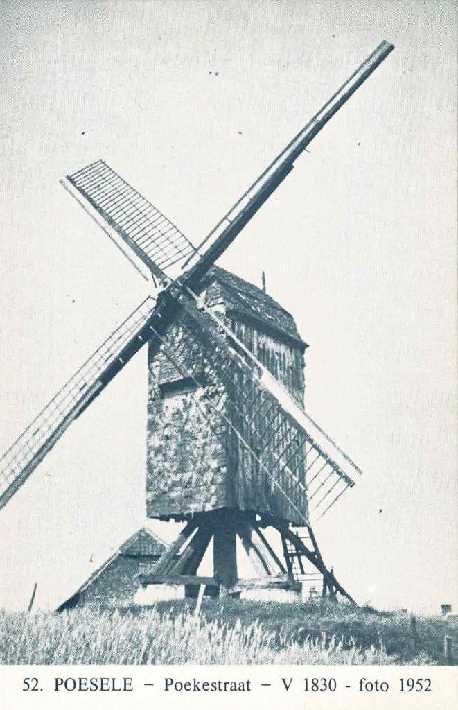 Poesele - molen Poekestraat, Enlèvement ou Envoi, 1960 à 1980, Non affranchie, Flandre Occidentale