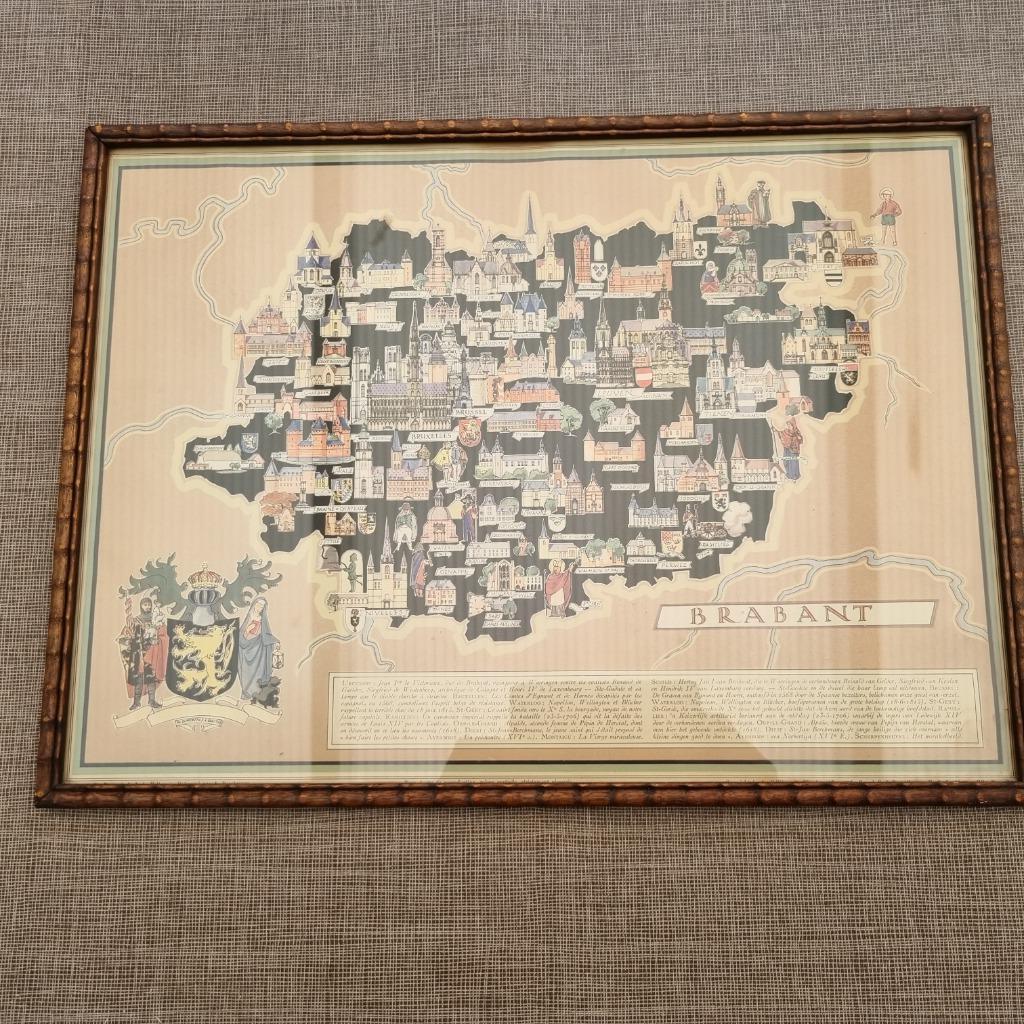 Chromolitho provincie Brabant, Antiquités & Art, Enlèvement ou Envoi