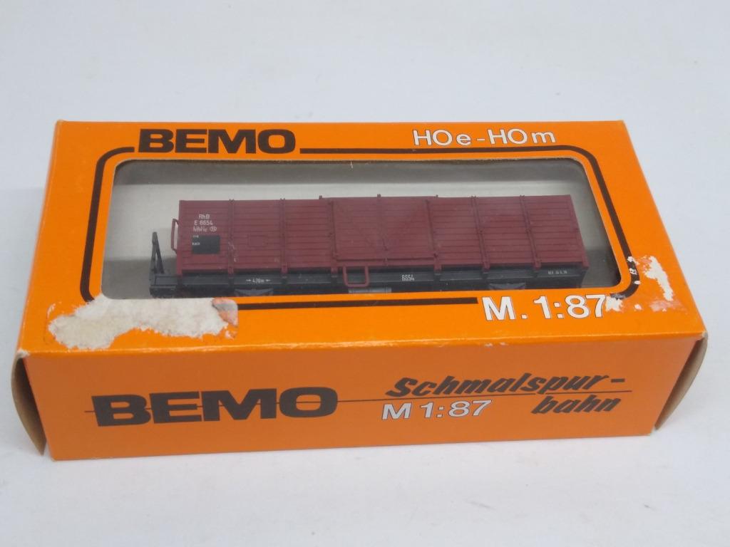 Bemo 2051 H0e RhBHogeboordwagen nr E 6654 in OVP, Hobby en Vrije tijd, Modeltreinen | H0, Overige merken, Gelijkstroom, Ophalen of Verzenden