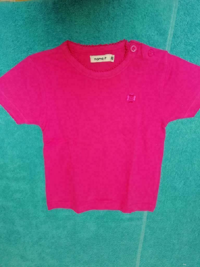Fuchsia T shirt met korte mouwen name it maat 86, Gebruikt, Meisje, Name it, Ophalen of Verzenden