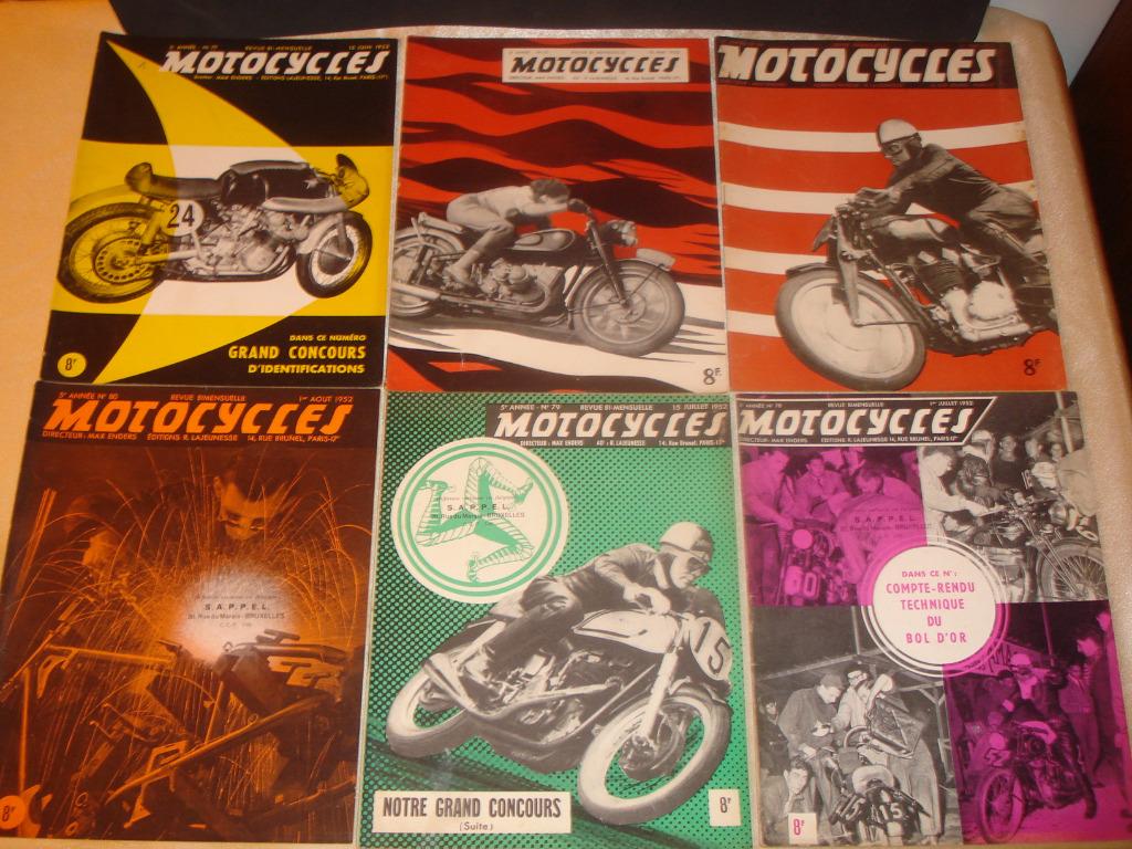 MOTOCYCLES Lot N°1 de 6 Anciennes Revues 1952, Enlèvement ou Envoi, Utilisé, Général