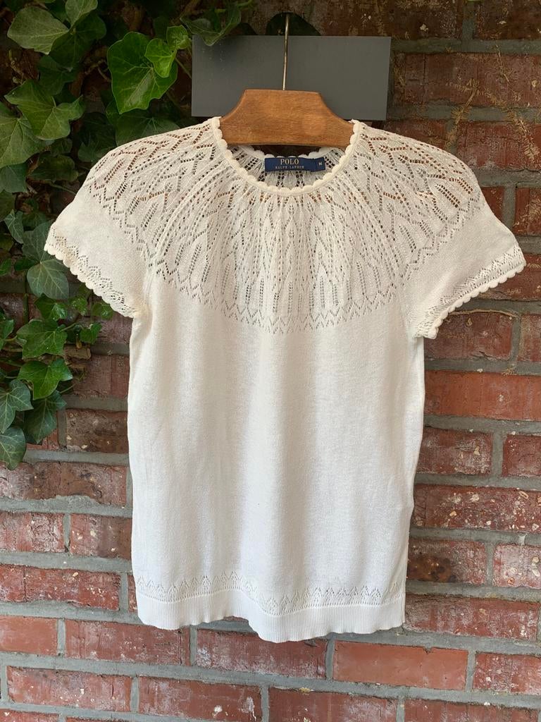 Zomers bloesje Polo Ralph Lauren maat M, Kleding | Dames, Ophalen, Maat 38/40 (M), Wit