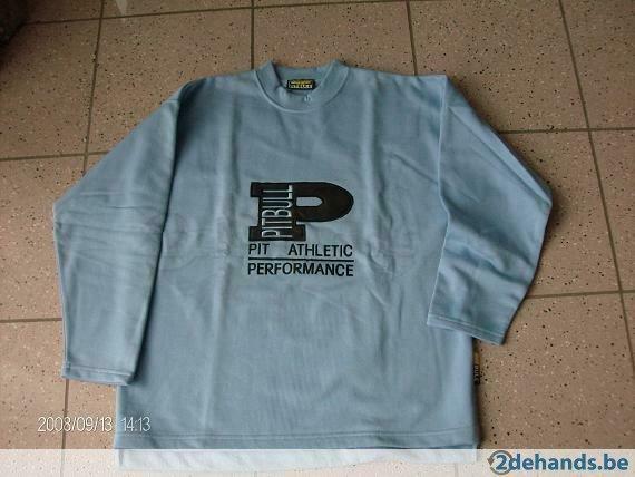 lichtblauwe trui pitbull, Ophalen of Verzenden, Gedragen, Blauw