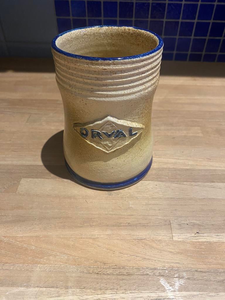 Chope Orval 25cl neuf grès signé, Enlèvement ou Envoi