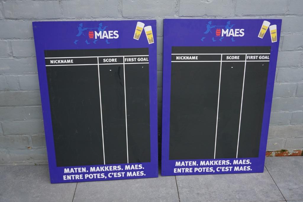 groot pronostiek bord bier maes pils 94 cm x 65 cm, Verzamelen, Ophalen of Verzenden