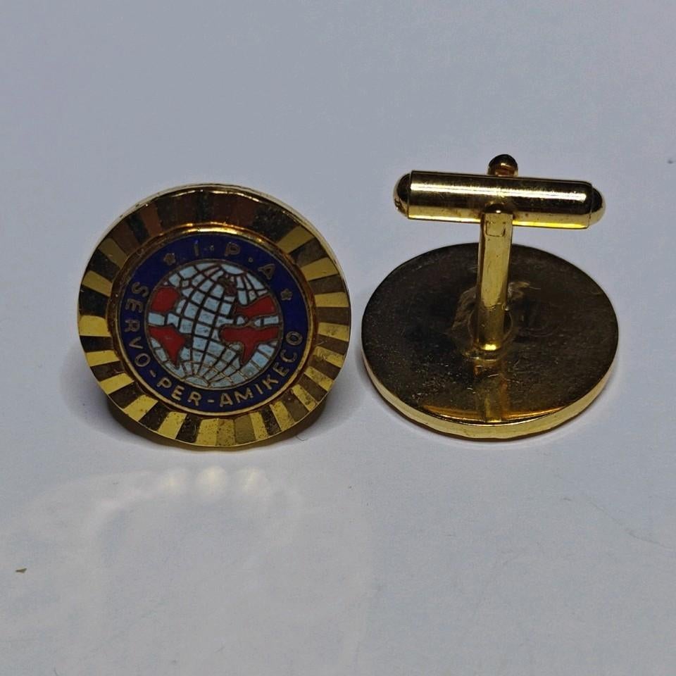 Boutons de manchette de l'Association internationale de poli, Enlèvement ou Envoi, Comme neuf