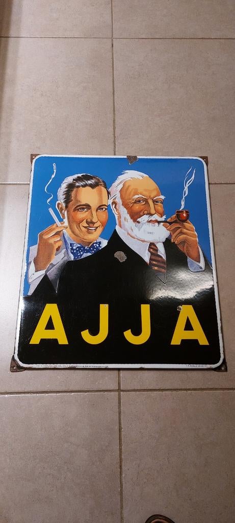 Mooie AJJA 1953, Ophalen of Verzenden, Gebruikt, Reclamebord