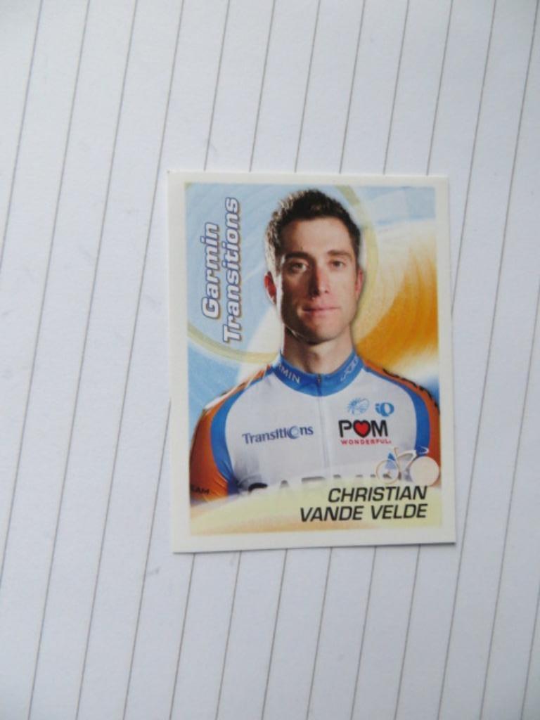 Sticker sprint 2010 : Christian Vande Velde - Garmin -150, Verzamelen, Ophalen of Verzenden, Nieuw, Sport