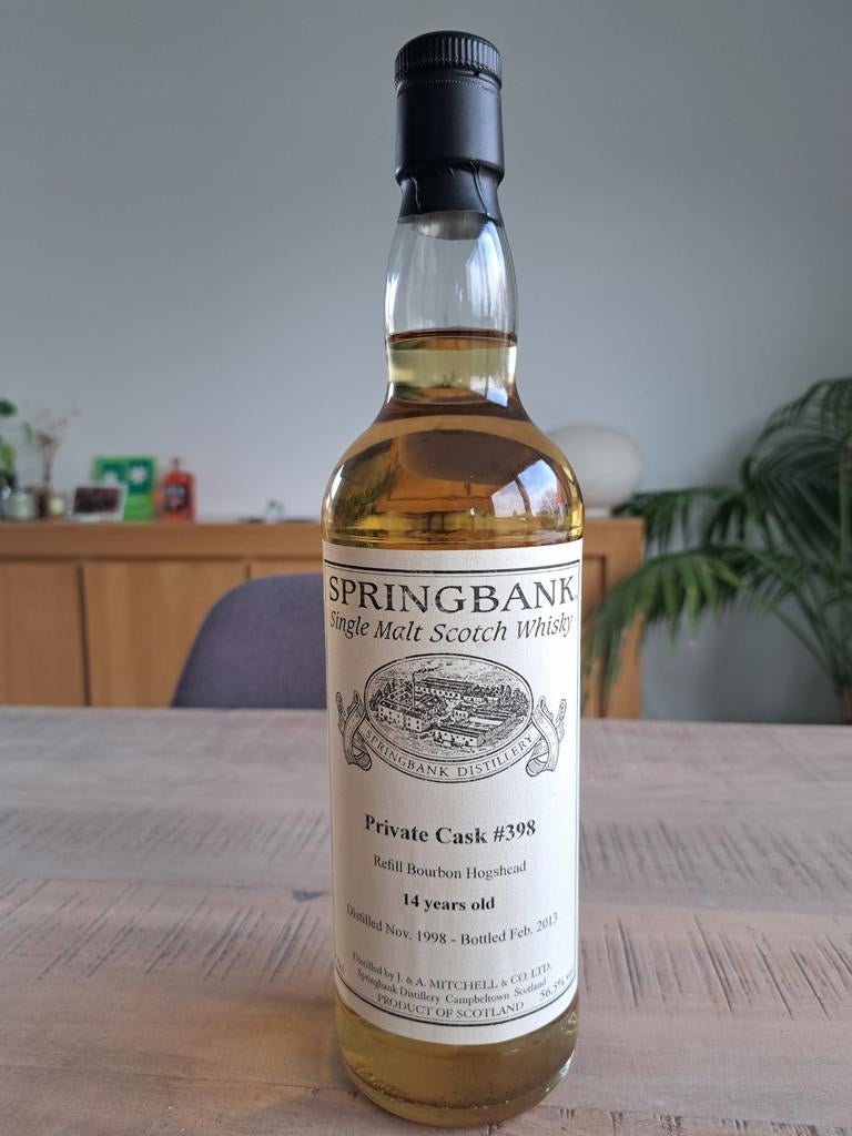 Springbank 14y private cask #398, Ophalen