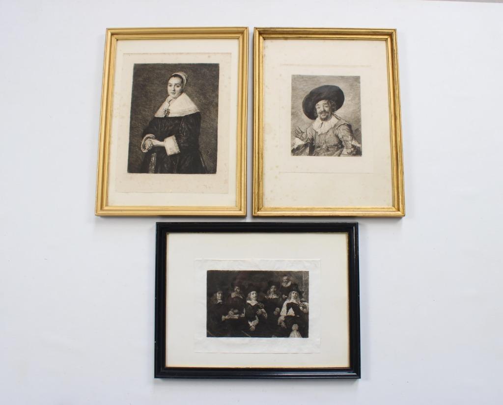 3 gravures d'après Frans Hals, W. Unger, vers 1875, Enlèvement ou Envoi