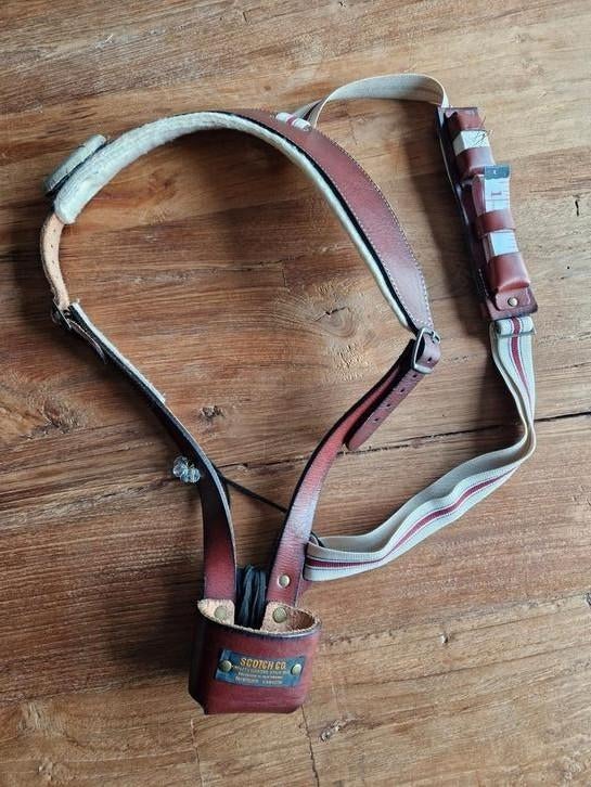 Lederen naai holster riem Scotch Co., Ophalen of Verzenden, Zo goed als nieuw