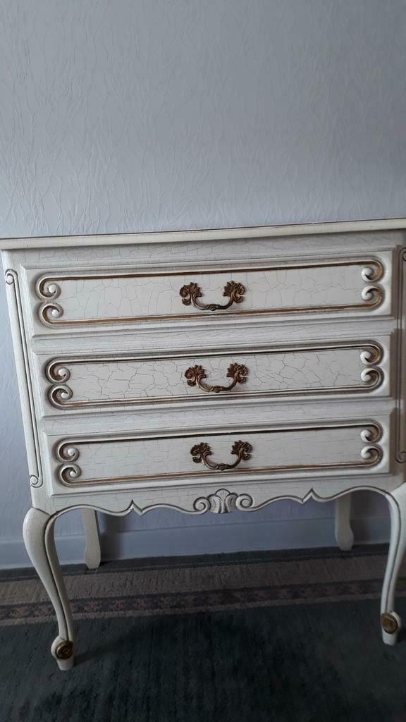 RETRO LADENKAST CRACKLE  3 LADEN 75 CM B X 80 CM H X 43CM D, Huis en Inrichting, Ophalen, Eikenhout, 50 tot 100 cm, Zo goed als nieuw