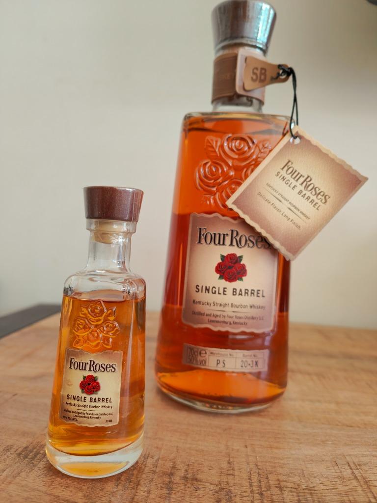 Four Roses Single Barrel Miniatuur 50ml 50% Bourbon Whiskey, Verzamelen, Overige gebieden, Overige typen, Nieuw, Ophalen of Verzenden