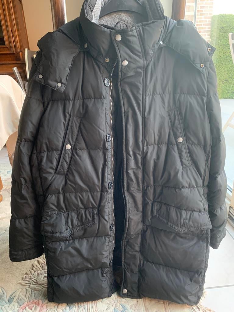 Heren winterjas Geox dons zwart met kap 52, Kleding | Heren, Ophalen of Verzenden, Zwart