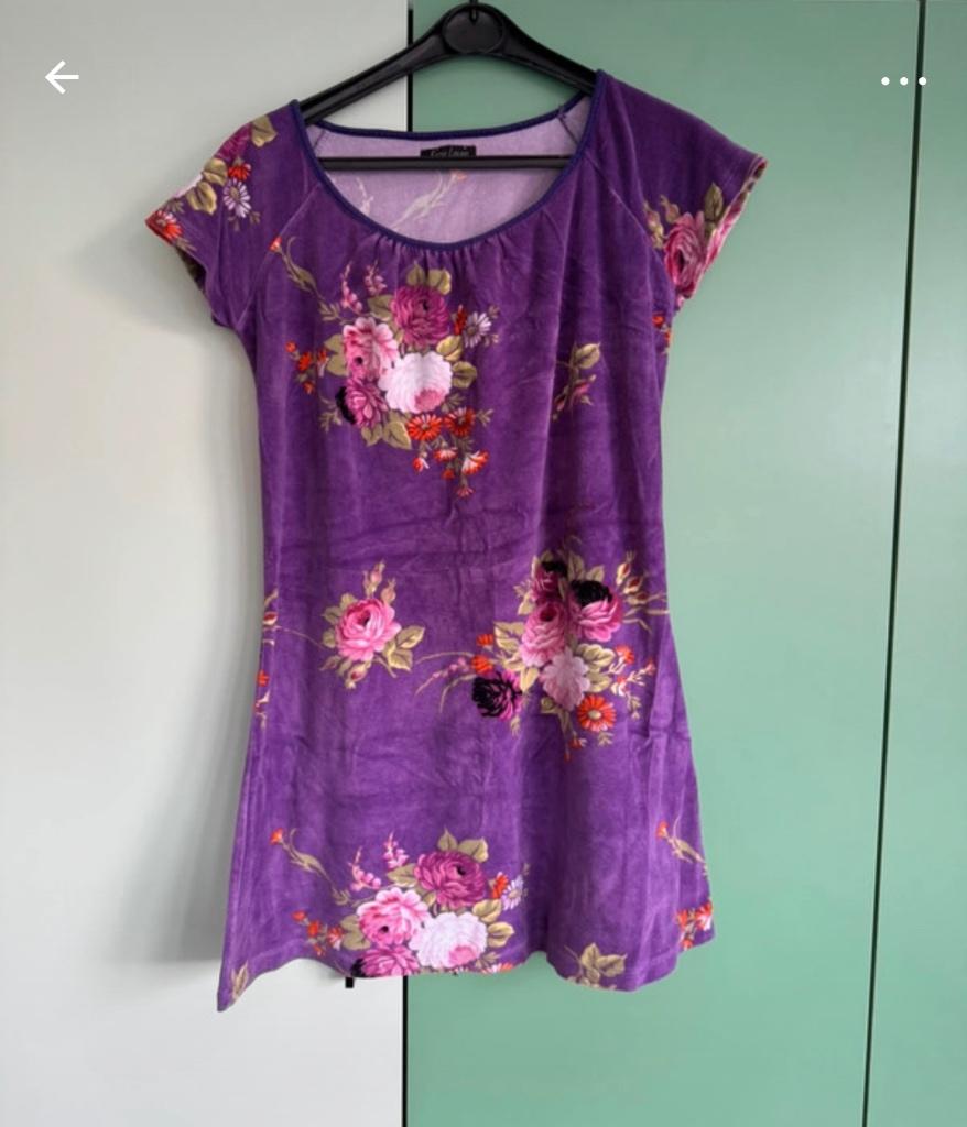 King Louie jurk, fluweel, paars, maat large, Kleding | Dames, Paars, Maat 42/44 (L), Ophalen of Verzenden, Zo goed als nieuw