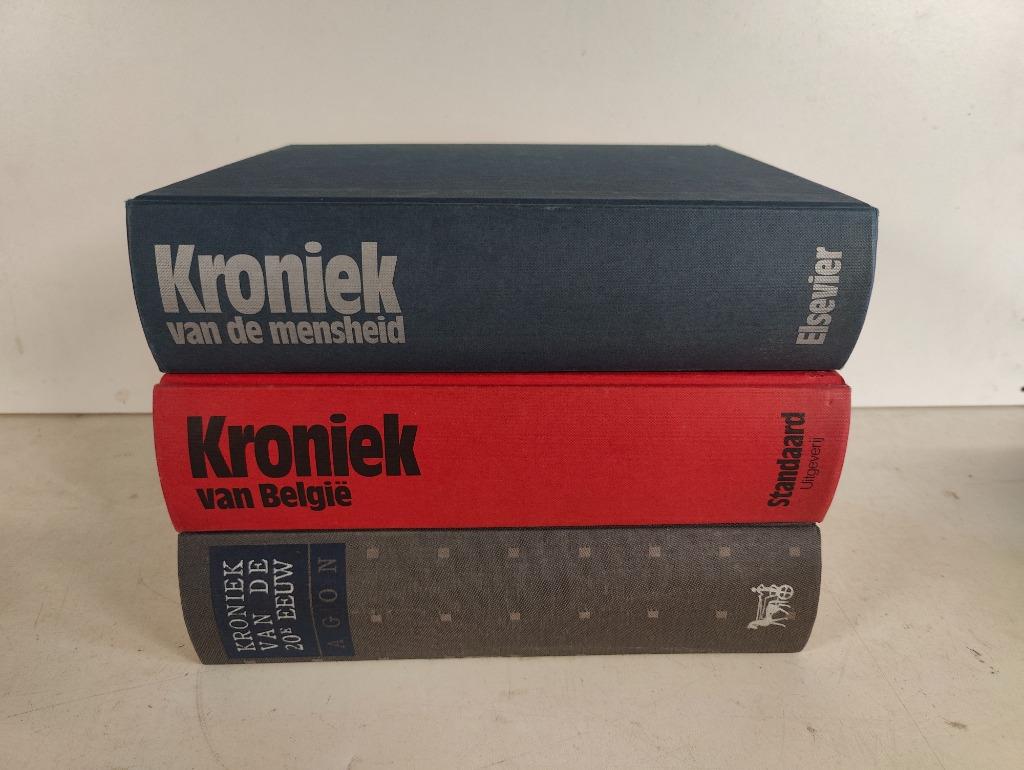 Lot van 3 kronieken -België / de mensheid / de 20ste eeuw, Boeken, Ophalen of Verzenden, Gelezen