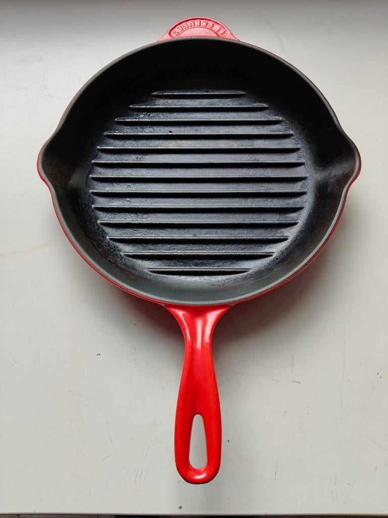 Grillpan Le Creuset ., Ophalen, Zo goed als nieuw, Gietijzer, Overige typen