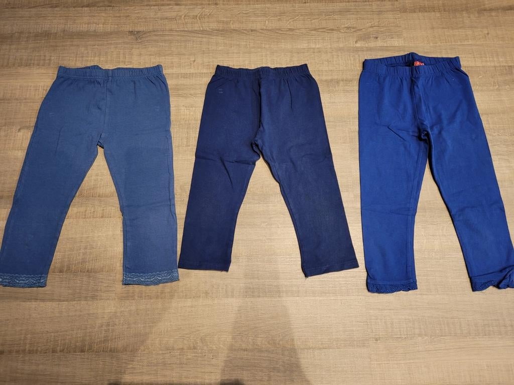Pakket leggings maat 128 / 134 - blauw -lente - zomer nr. 11, Kinderen en Baby's, Ophalen of Verzenden, Zo goed als nieuw, Meisje