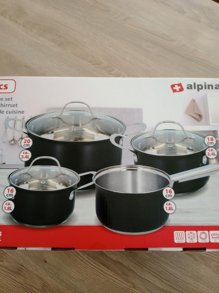Alpina kookpottenset 7-delig, Huis en Inrichting, Ophalen, Nieuw