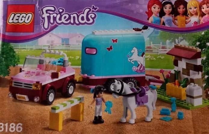 Lego friends 3186 Emma's paardentrailer, Ophalen of Verzenden, Zo goed als nieuw, Lego