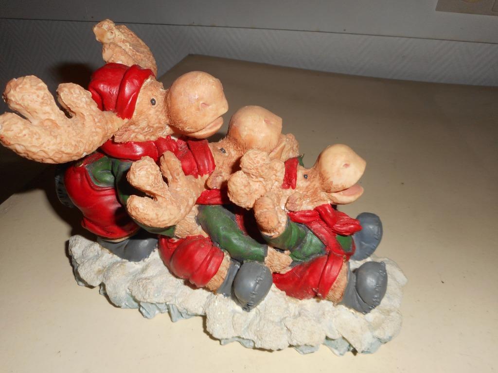 kerstfiguur elanden met slee, Ophalen of Verzenden, Zo goed als nieuw