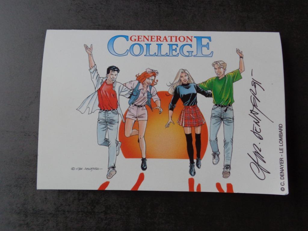 Carte postale dédicacée par DENAYER, Enlèvement