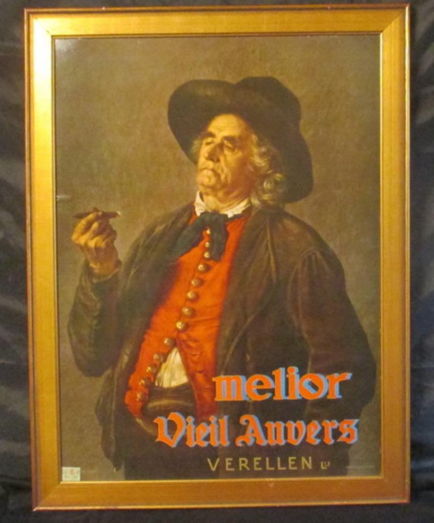 antieke tabaksreclame Melior Vieil Anvers tabak, Verzamelen, Ophalen