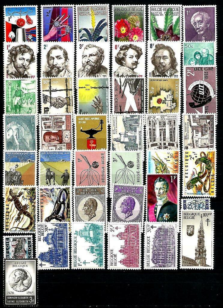 België 1965 Zegels uit 1965**, Postzegels en Munten, Orginele gom, Ophalen of Verzenden, Zonder stempel, Postfris