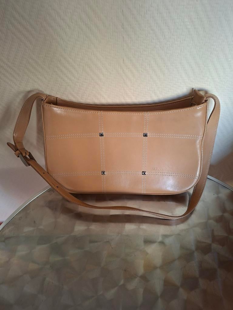 LE TANNEUR Vintage beige tas + portemonnee, Handtassen en Accessoires, Ophalen of Verzenden, Beige