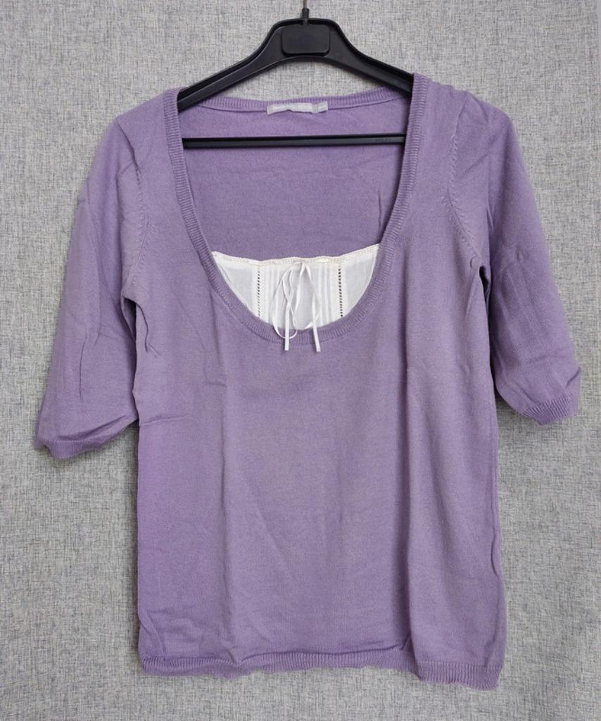 Pull mauve fin manches courtes taille 38/40, Kleding | Dames, Maat 38/40 (M), 3 suisses, Paars, Ophalen of Verzenden