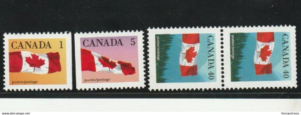 CANADA TIMBRES 1990 DRAPEAUX NEUFS NON OBLITERES, Enlèvement ou Envoi, Non oblitéré, Amérique du Nord