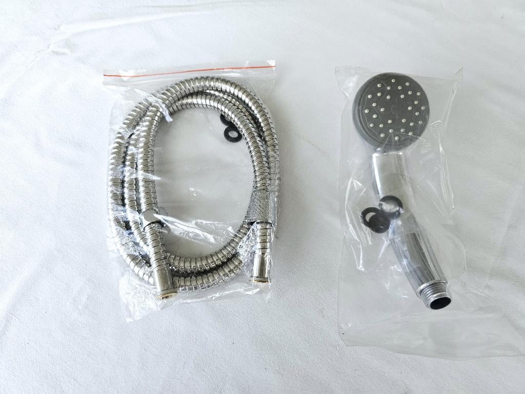 Kleine badsproeikop met aansluitingskabel – nieuw, Bricolage & Construction, Sanitaire, Enlèvement ou Envoi, Neuf, Inox, Baignoire