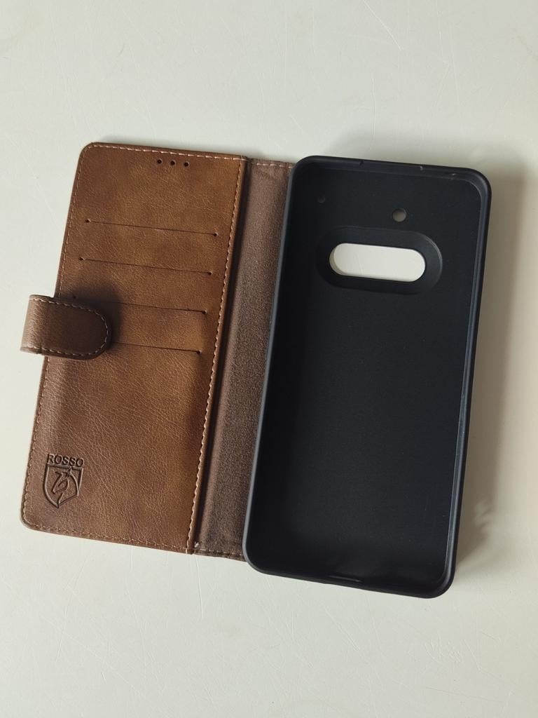 Nothing Phone (3a) Hoesje Book Case Wallet Bruin, Télécoms, Téléphonie mobile | Housses, Coques & Façades | Samsung, Comme neuf