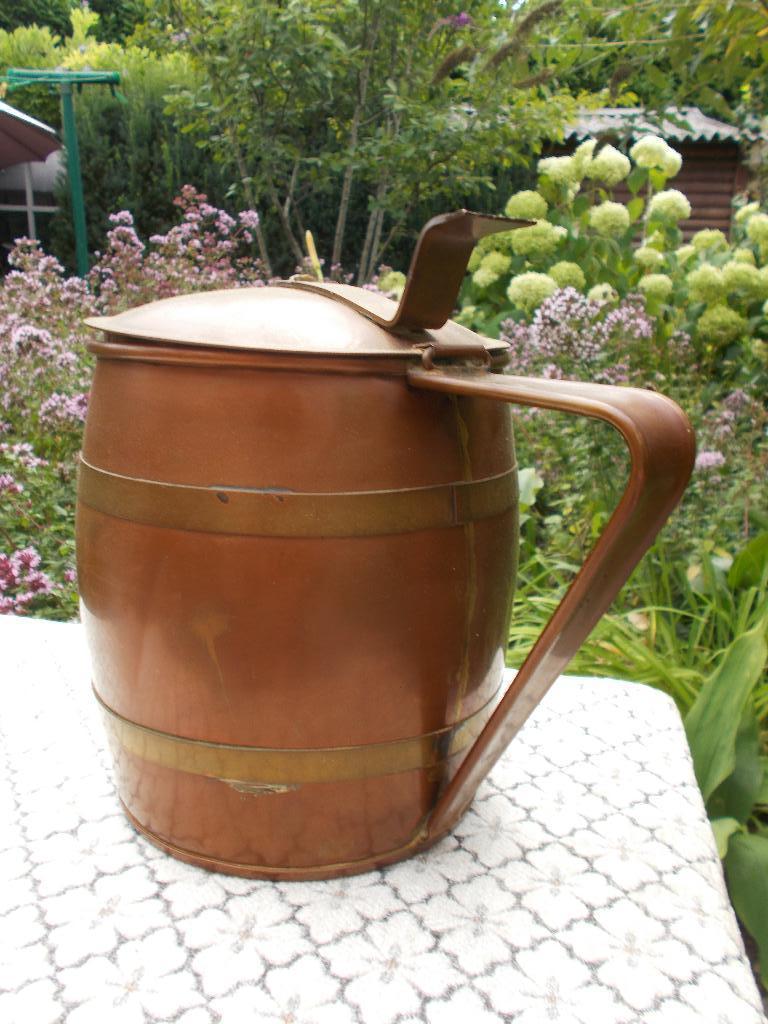 antieke bier schenkkan koper, Ophalen of Verzenden, Koper