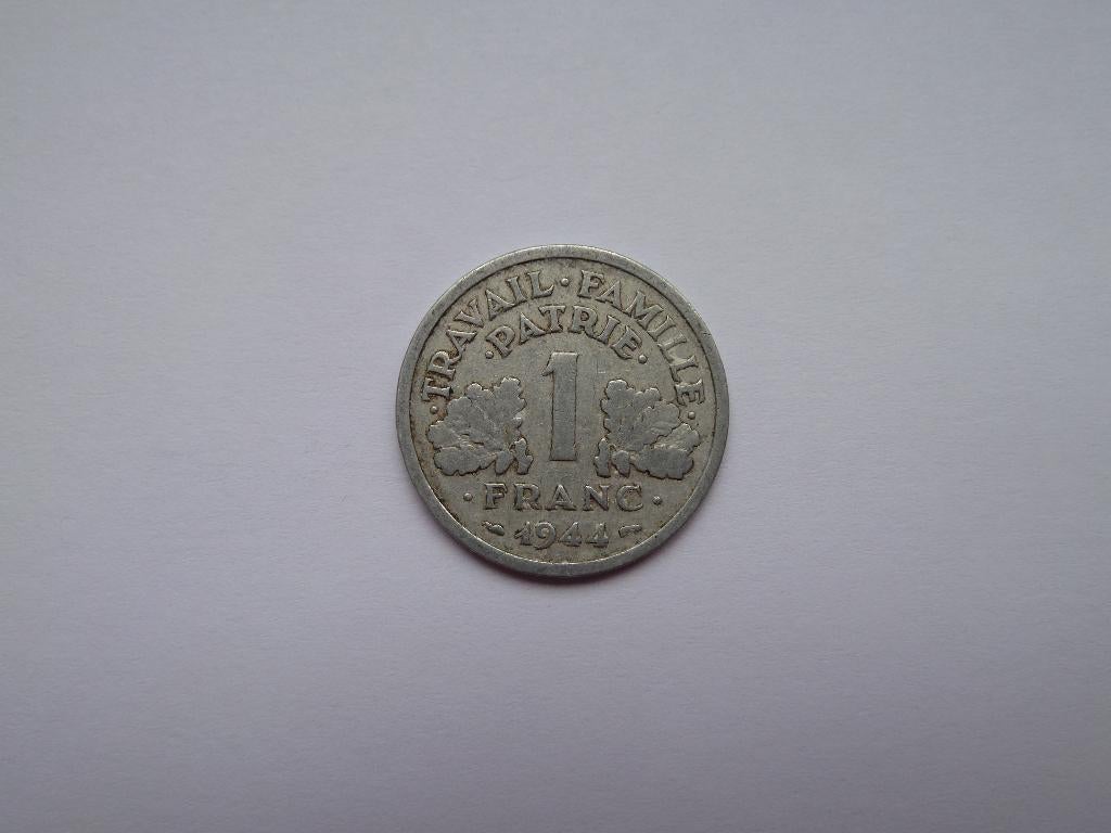 Pièce 1 francs 1944 TFP légère, Enlèvement ou Envoi