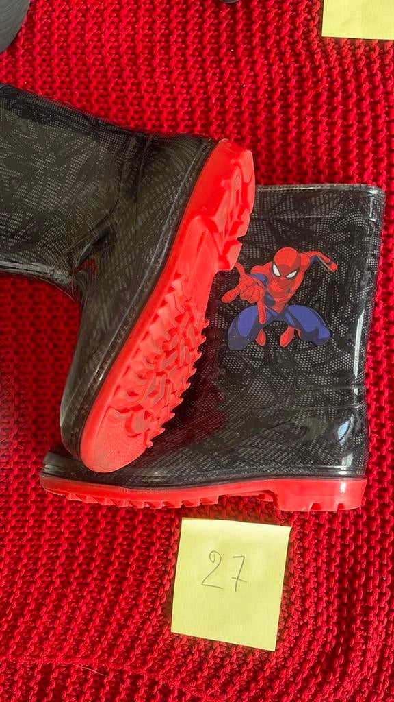 Bottes en caoutchouc enfant « Spiderman » (27), Envoi, Comme neuf, Bottes