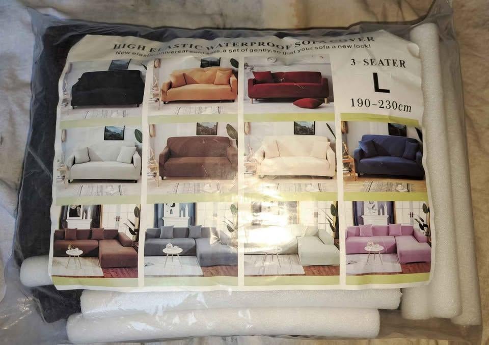 Housse sofa brun, Banc droit, Enlèvement, Tissus, Neuf