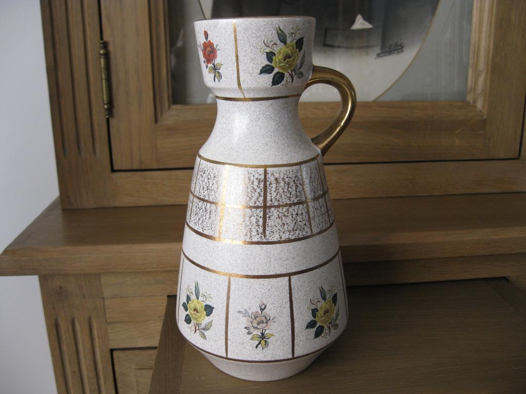 vaas-keramiek-303-25-W-GERMANY-hoogte 25,50cm-VINTAGE, Ophalen of Verzenden