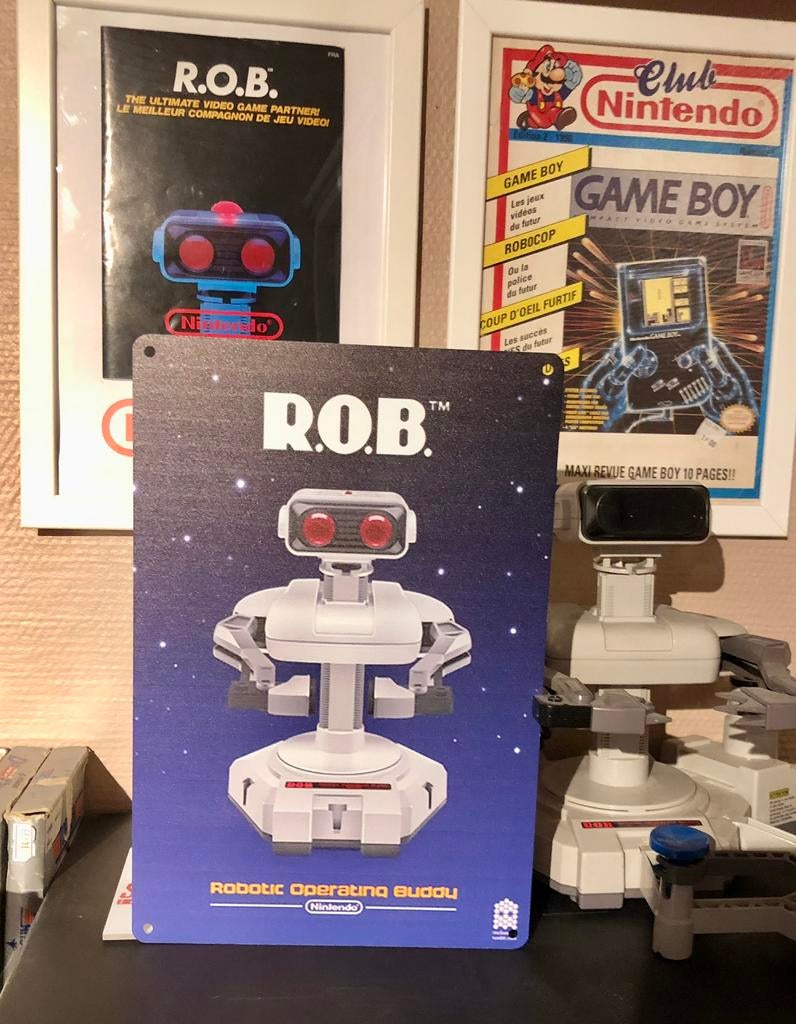 Metalen plaat voor Nintendo Rob Robot, Games en Spelcomputers, Ophalen of Verzenden, Zo goed als nieuw