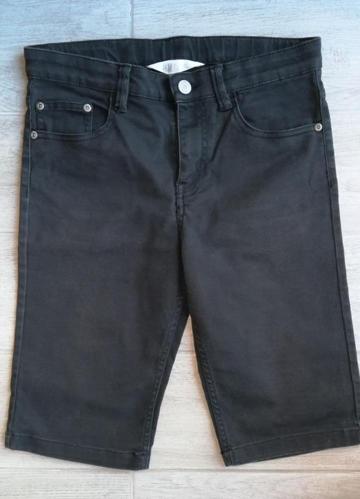 Zwarte jeansshort - H&M - maat 152, Broek, Ophalen of Verzenden, Zo goed als nieuw, H&m