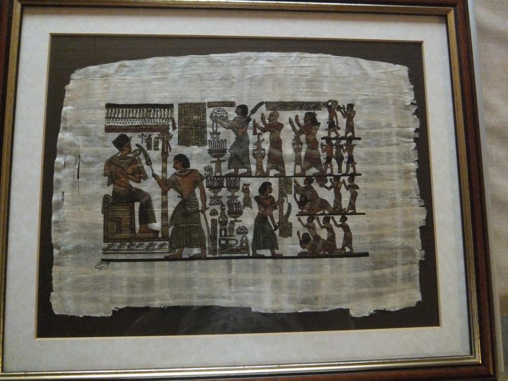 egyptisch papyrus (2), Antiek en Kunst, Kunst | Schilderijen | Klassiek, Ophalen of Verzenden