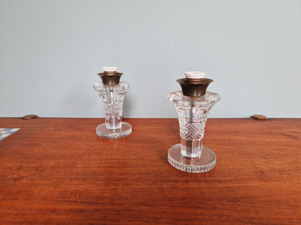 Paire de lampes en cristal, Val Saint-Lambert, années 1930, Enlèvement ou Envoi