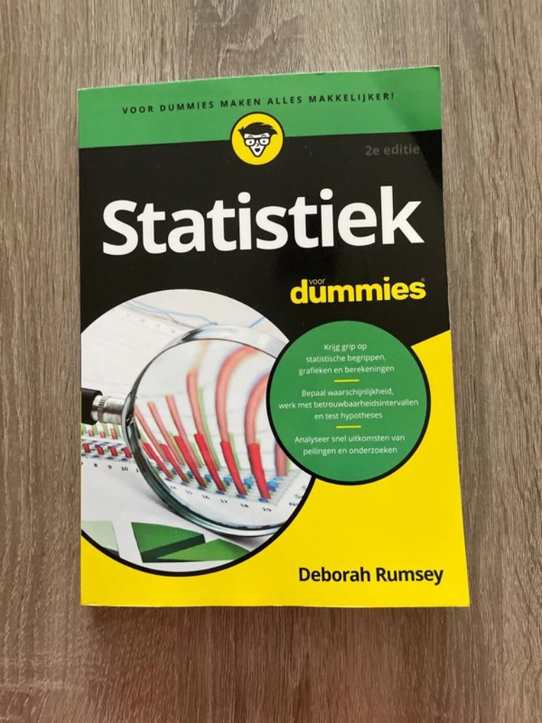 Boek Statistiek voor dummies, Ophalen of Verzenden, Zo goed als nieuw